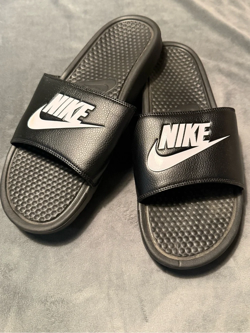 Nike Benassi JDI Men's Black White Slide Sandals Size 12 NWOT